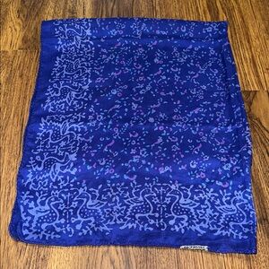 Blue and Purple 100% silk scarf made in India